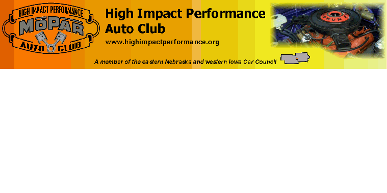 High Impact Performance Mopar Auto Club Banner